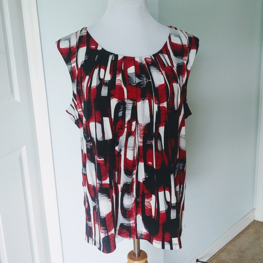 Jones Studio Silky Sleeveless Blouse. Size XL